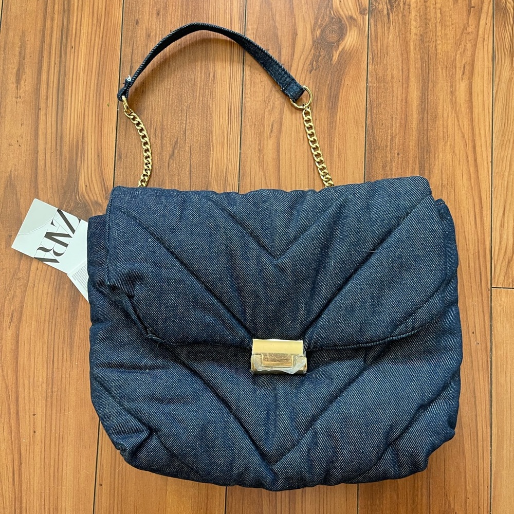 Brand new Zara denim shoulder chain bag